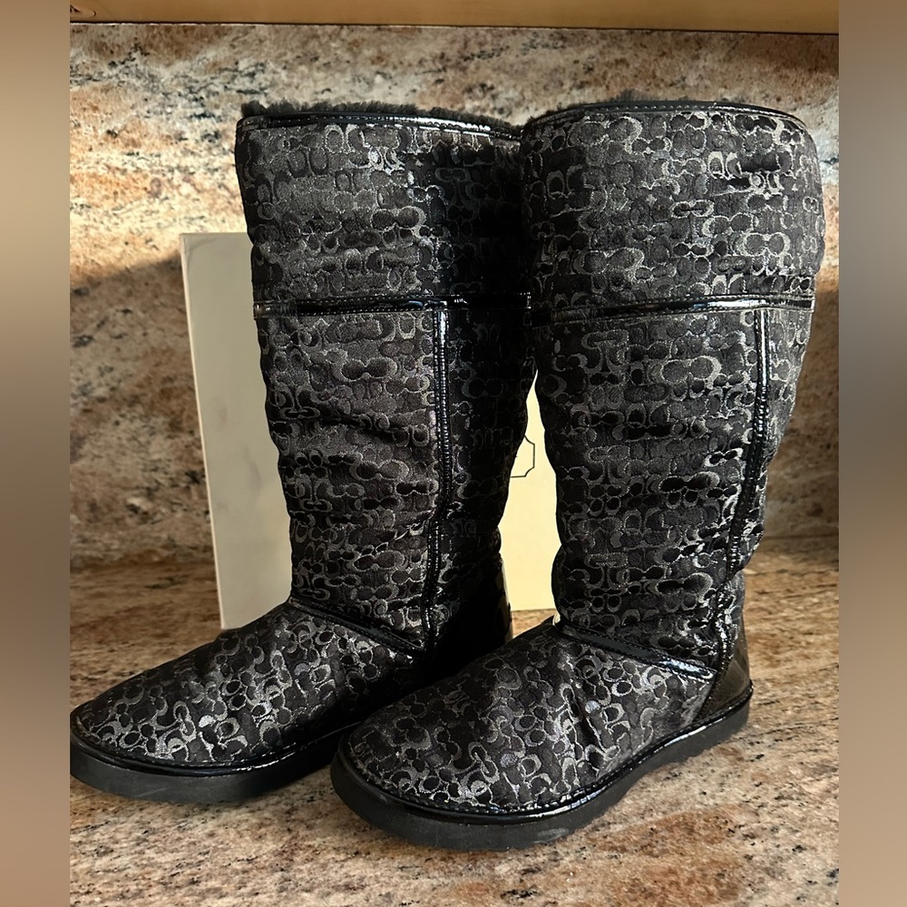 Authentic Coach Shearling Boots - image 3